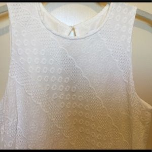 Calvin Klein Eyelet White Sleeveless Dress Sz 4